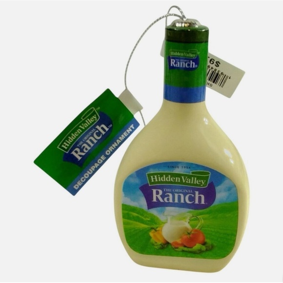 HIDDEN VALLEY RANCH DRESSING DECOUPAGE FOOD ORNAMENT New with Tag - Picture 3 of 6